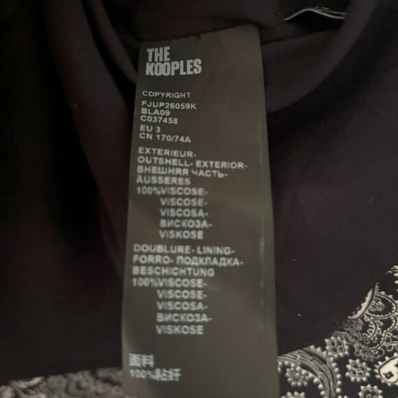 (NWOT) The Kooples Paisley-Print Belted Mini Skirt (L) - Picture 7 of 7